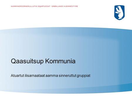 Qaasuitsup Kommunia Atuartut ilisarnaataat aamma sinneruttut gruppiat.