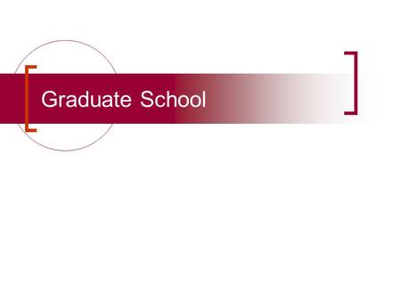 Graduate School. Application Elements Application and Fee Personal Statement/Letter of Intent Letters of Recommendation Transcripts GRE Scores Financial.