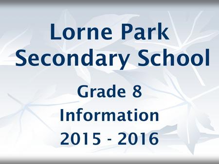 Lorne Park Secondary School