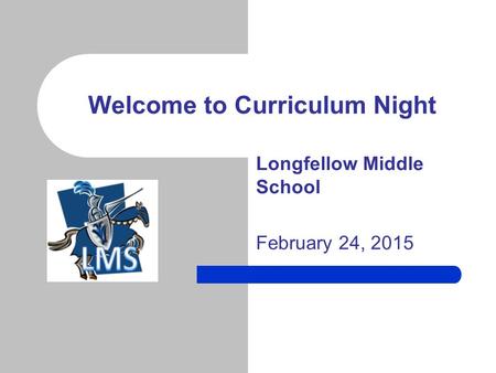 Welcome to Curriculum Night