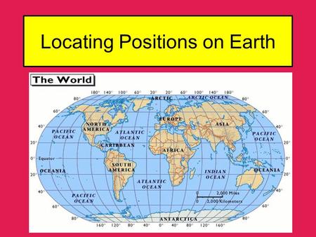 Locating Positions on Earth