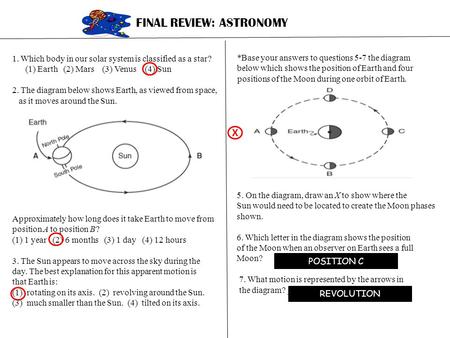 FINAL REVIEW: ASTRONOMY