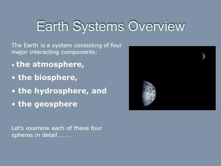 Earth Systems Overview