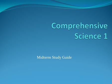 Comprehensive Science 1