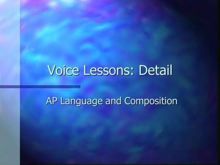 AP Language and Composition