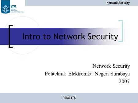 Intro to Network Security