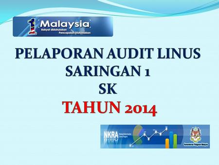 PELAPORAN AUDIT LINUS SARINGAN 1 SK TAHUN 2014.