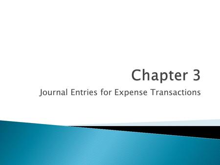 Journal Entries for Expense Transactions