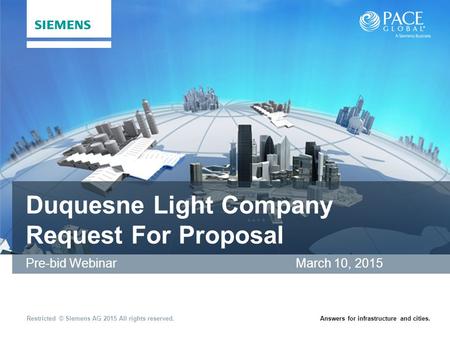 Duquesne Light Company Request For Proposal