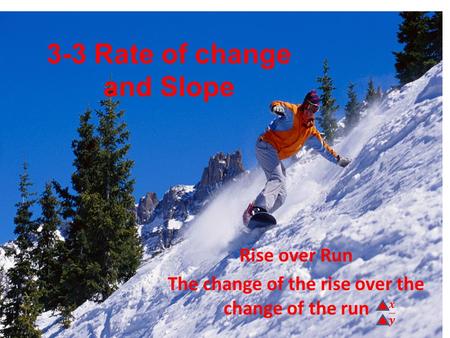 3-3 Rate of change and Slope