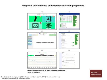 Graphical user-interface of the telerehabilitation programme.