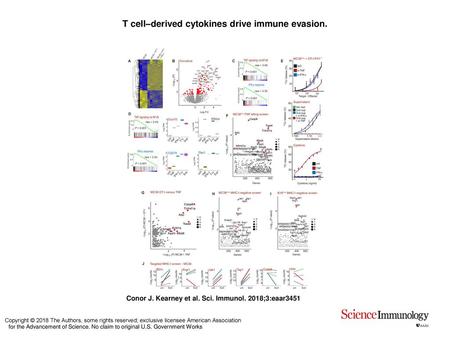 T cell–derived cytokines drive immune evasion.