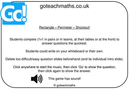 Rectangle – Perimeter – Shootout!