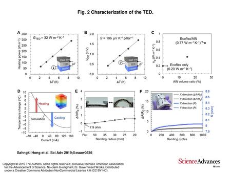 Fig. 2 Characterization of the TED.