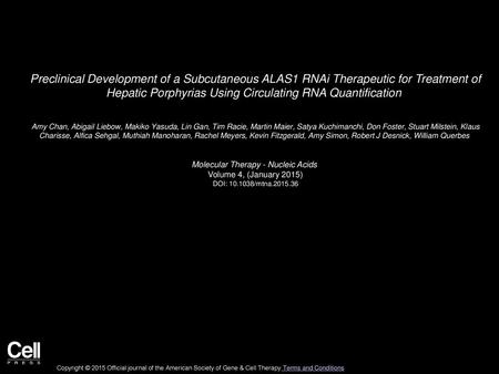 Molecular Therapy - Nucleic Acids