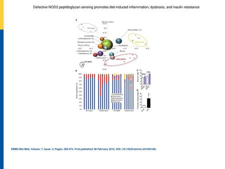 Defective NOD2 peptidoglycan sensing promotes diet‐induced inflammation, dysbiosis, and insulin resistance Unweighted UniFrac principal coordinates analysis.