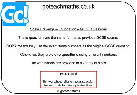 Scale Drawings – Foundation – GCSE Questions