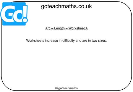 Arc – Length – Worksheet A