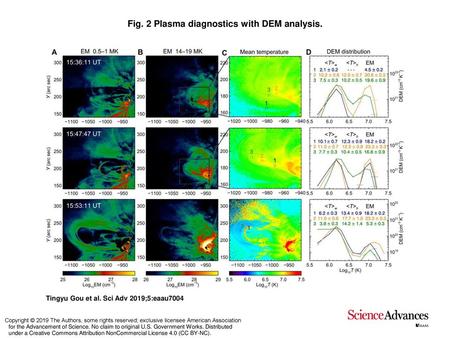 Fig. 2 Plasma diagnostics with DEM analysis.