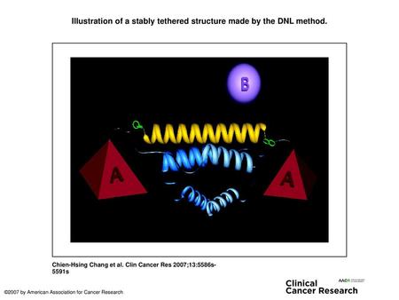 Illustration of a stably tethered structure made by the DNL method.