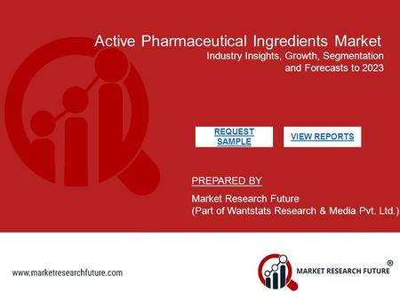 Active Pharmaceutical Ingredients Market Industry Insights, Growth, Segmentation and Forecasts to 2023 PREPARED BY Market Research Future (Part of Wantstats.