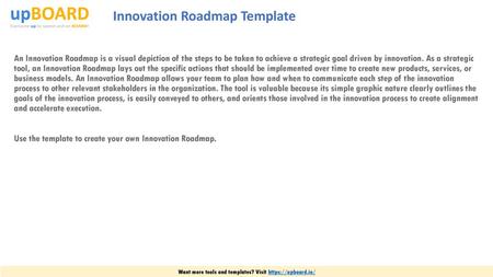 Innovation Roadmap Template