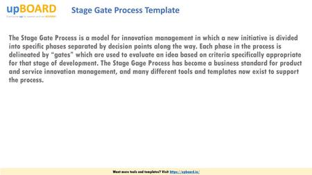 Stage Gate Process Template