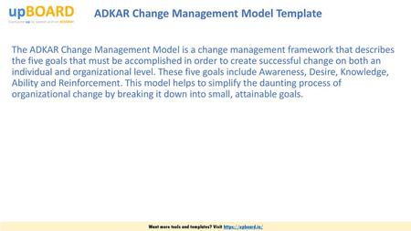 ADKAR Change Management Model Template