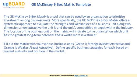 GE McKinsey 9 Box Matrix Template