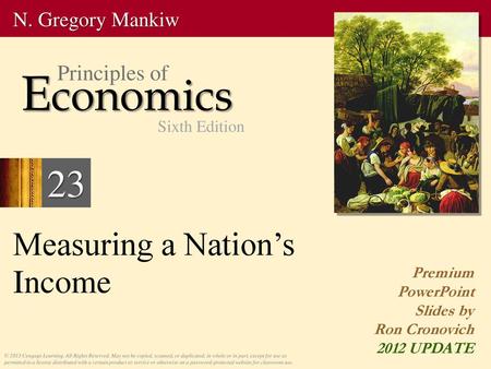 Economics 23 Principles of N. Gregory Mankiw Sixth Edition