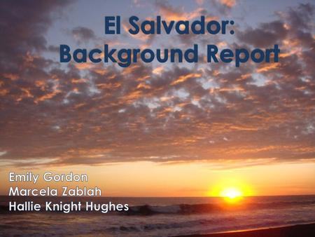 El Salvador: Background Report