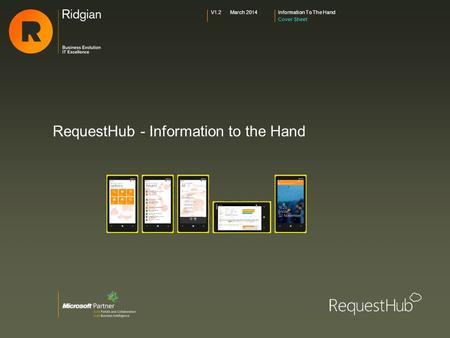 Information To The Hand Cover Sheet V1.2March 2014 RequestHub - Information to the Hand.