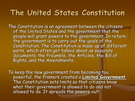 The United States Constitution