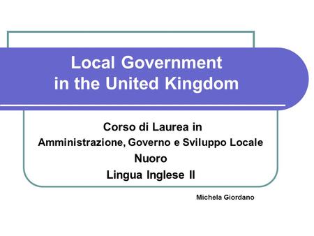 Local Government in the United Kingdom