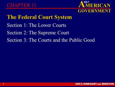 The Federal Court System