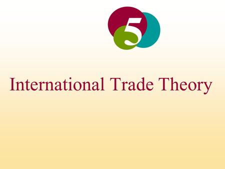 International Trade Theory