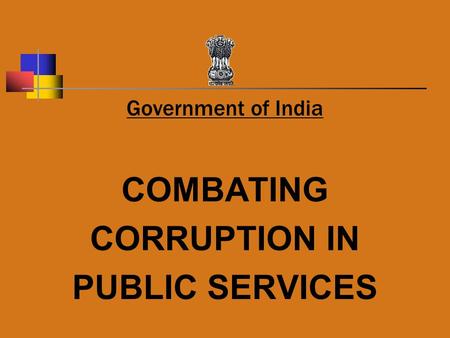 COMBATING CORRUPTION IN PUBLIC SERVICES