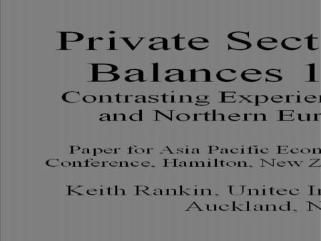 Debt & Deficits – Credit & Surpluses Debt and Credit – cumulative stock variables – relationship debtors and creditors joined at the hip (Atwood) debtors.