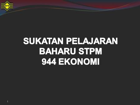 SUKATAN PELAJARAN BAHARU STPM