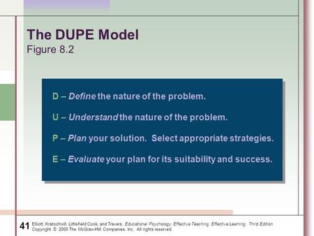 Elliott, Kratochwill, Littlefield Cook, and Travers, Educational Psychology: Effective Teaching, Effective Learning, Third Edition. Copyright © 2000 The.