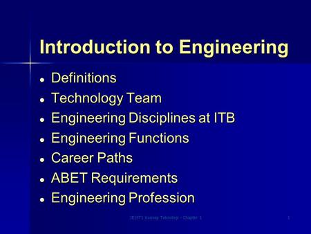 Introduction to Engineering