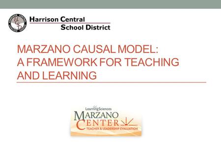 Marzano Causal Model: A Framework for Teaching and Learning