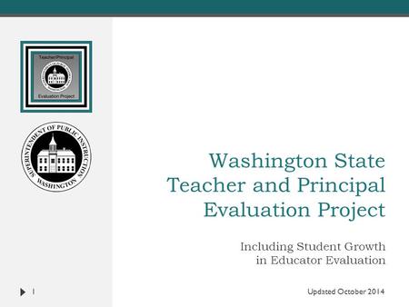 Washington State Teacher and Principal Evaluation Project