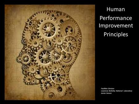 Human Performance Improvement Principles