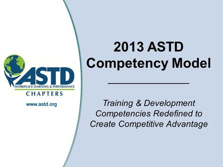 2013 ASTD Competency Model _____________