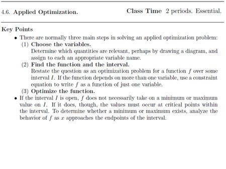 Optimization plays a role in a wide range of disciplines, including the physical sciences, economics, and biology. For example, scientists have studied.