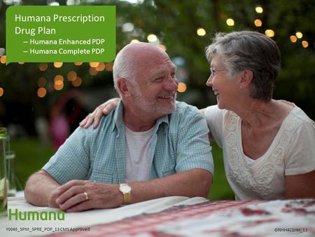 Humana Prescription Drug Plan –Humana Enhanced PDP –Humana Complete PDP Y0040_SPM_SPRE_PDP_13 CMS Approved GNHH4C1HH_13.