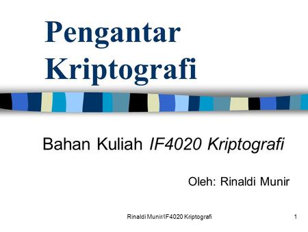 Pengantar Kriptografi