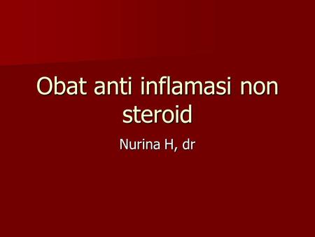 Obat anti inflamasi non steroid